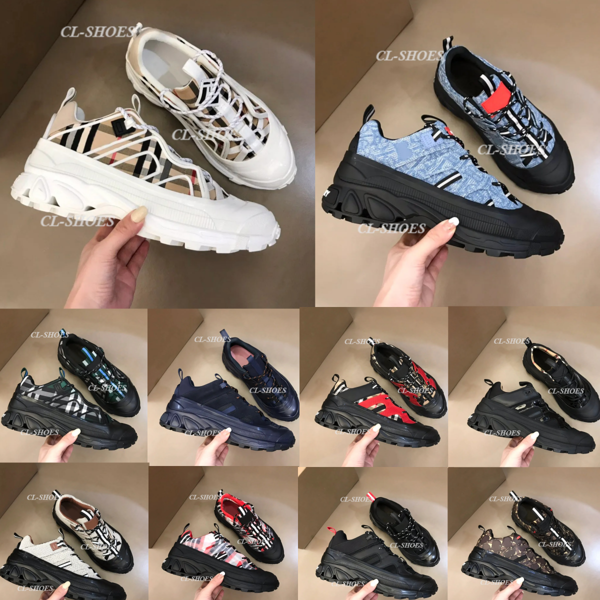 Luxury Designer Men Sneakers Print Check Shoes Vintage Striped Trainers Arthur Sneaker Lace up Outdoor Platform Shoe Casual shoes Trendy High Board Shoes