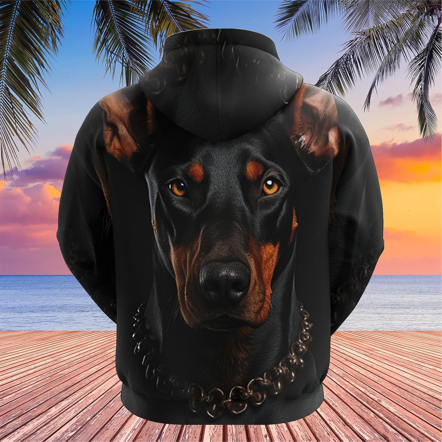 Hoodie for Mens Womens Dog Lovers Hoodies for Men Pullover Sweatshirts, 3D Dog Face Fleece Hooded Sweatshirt Series Graphic Hoodies sweatshirt