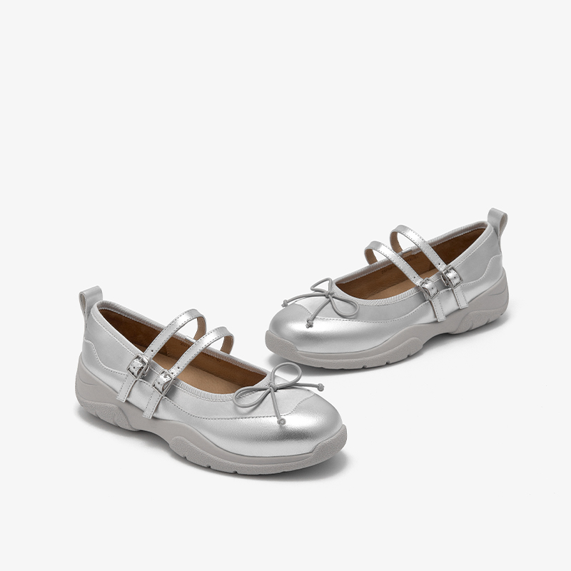 Mary BEAUTODAAY Janes Women Genuine Leather Butterfly-knot Decoration Buckle Straps New Fashion Sweet Ballet Shoes Ladies 25712 8ea1