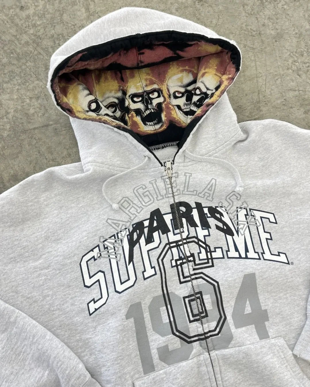 American Retro Letter Printed Devil Pattern Hoodie Y2k Harajuku Casual Couple Zipper Hoodies Sweatshirt Fashion Street Clothing 240903