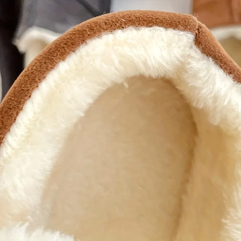 Short Snow Tube Thickened Cotton Non-slip Winter New Student Women's Shoes Black Boots 0add