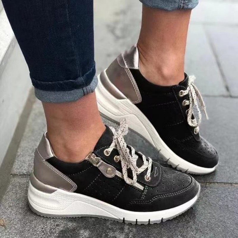 Women Single Sneakers Shoes Spring Autumn Trend Casual Flats Female New Fashion Comfort Lace-up Vulcanized Platform Shoe dfae 3df8