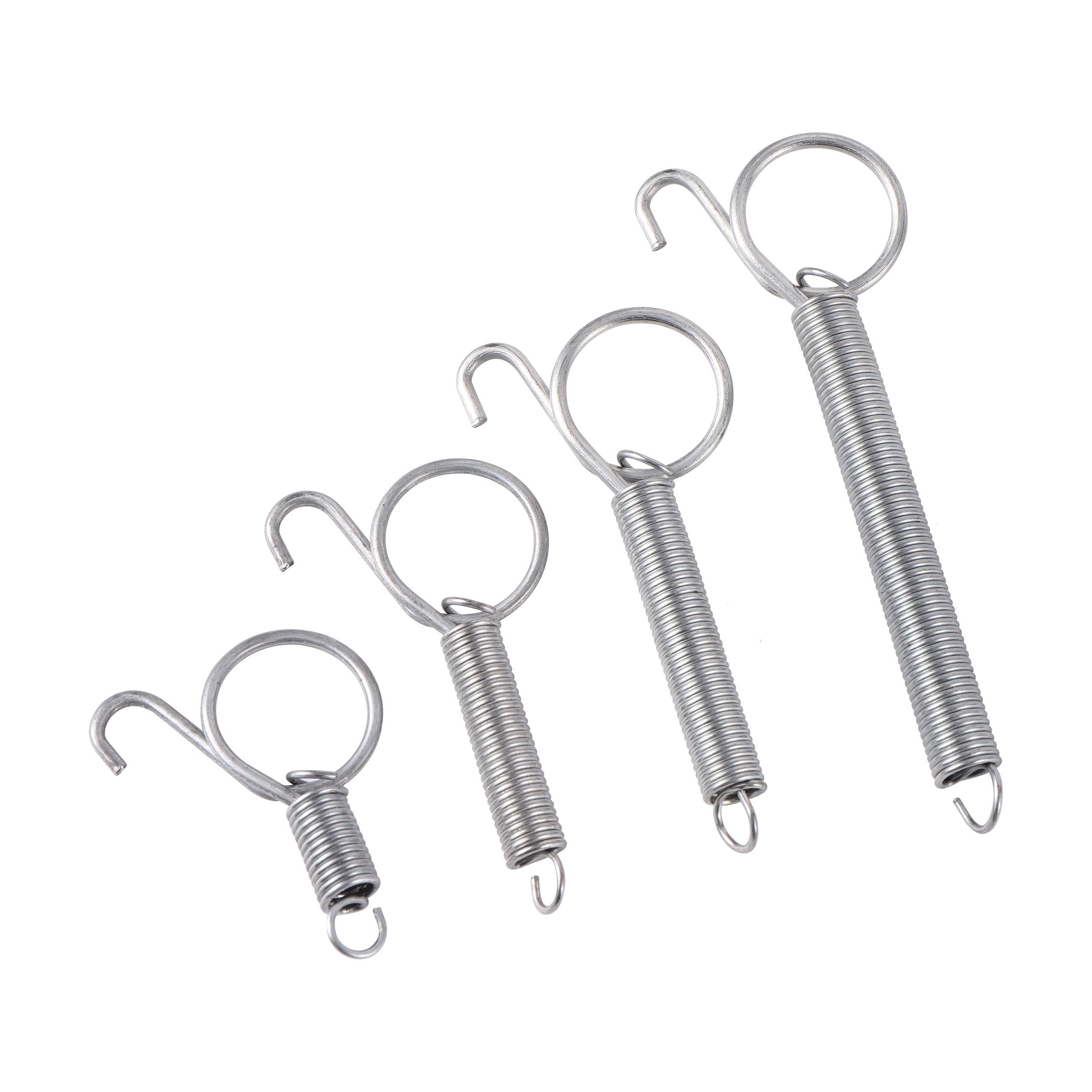 5/7/8.2/11.3Cm Cage Door Spring Hook Metal Spring Hooks Sturdy Tension Fixing Spring For Wire Rabbit Bird Hamster Cages 10Pcs