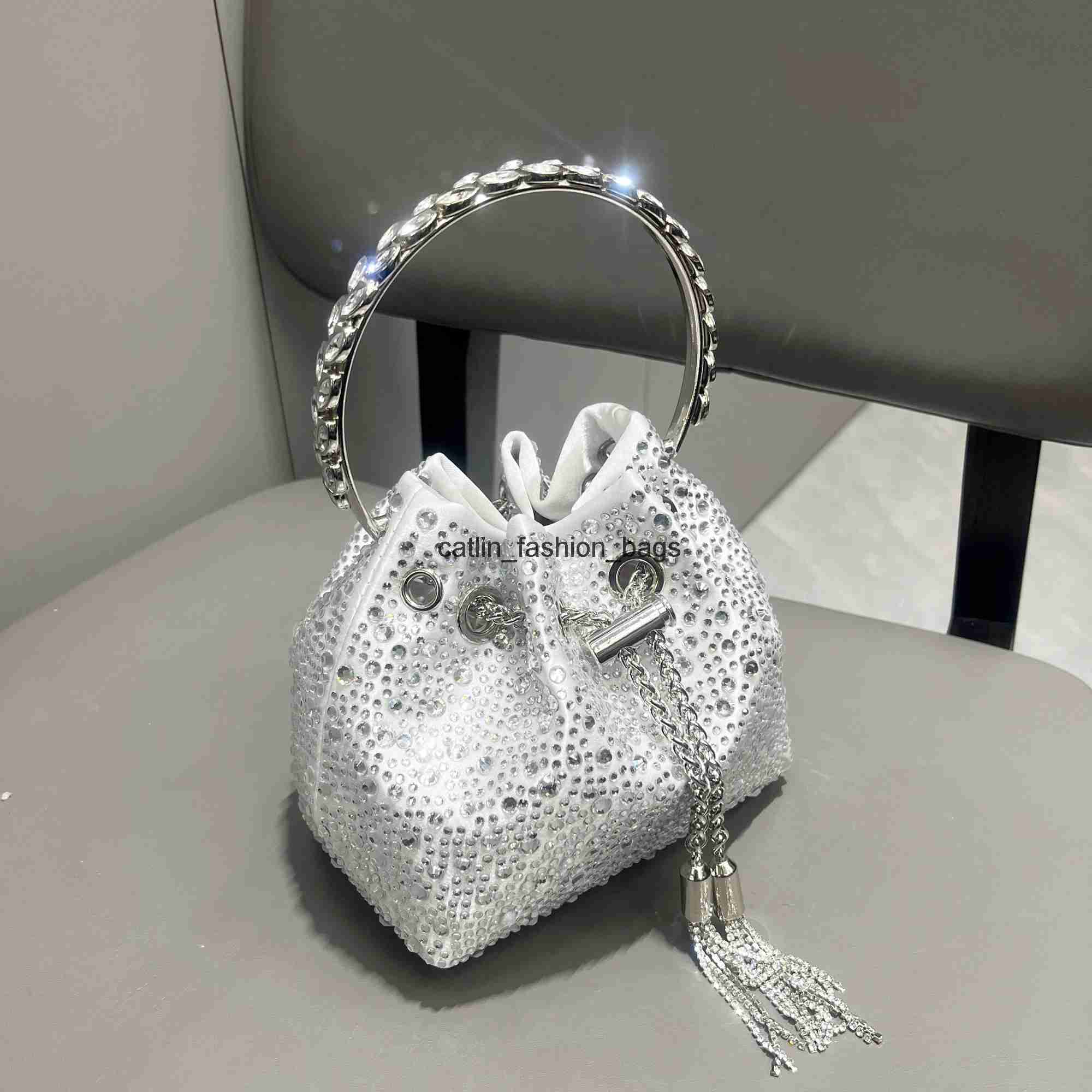 Evening Bags handmade Rhinones clutch Bag Purses and handbag luxury Designer shoulder bag Shiny Crystal Clutch purse bucket caitlin_fashion_bags H240904 6KQK
