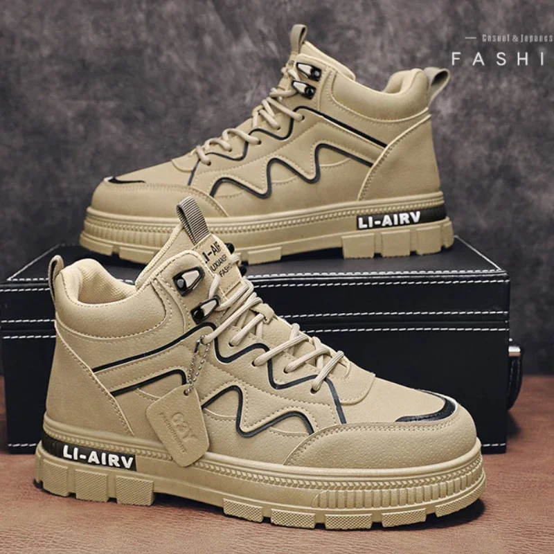 Fashion 2025 Ankle for Men Flats Casual Shoes Winter Warm Sneakers Water Proof Men's Short Boots 4482 's