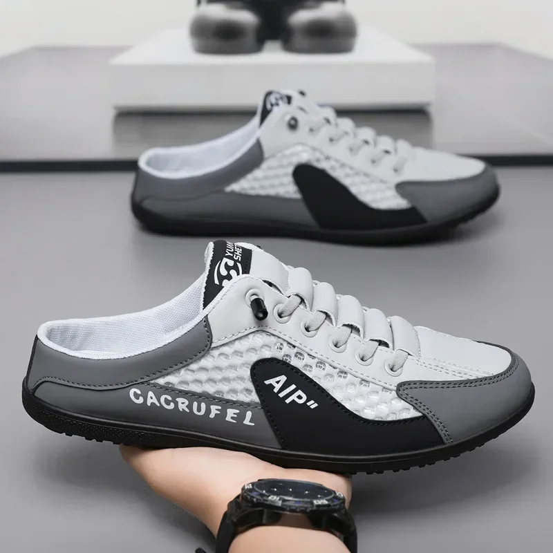 Men's Fashion Soft-soled Half Slippers Summer Men Trendy Bottom Casual Soft Sole Support Shoes Sneakers atos De Hombre d140