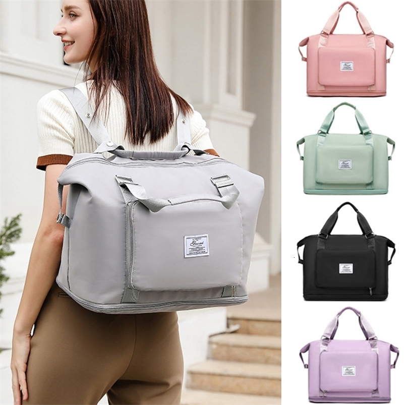 Large capacity folding travel bag waterproof handbag mens fitness bag travel backpack luggage handbag 240904
