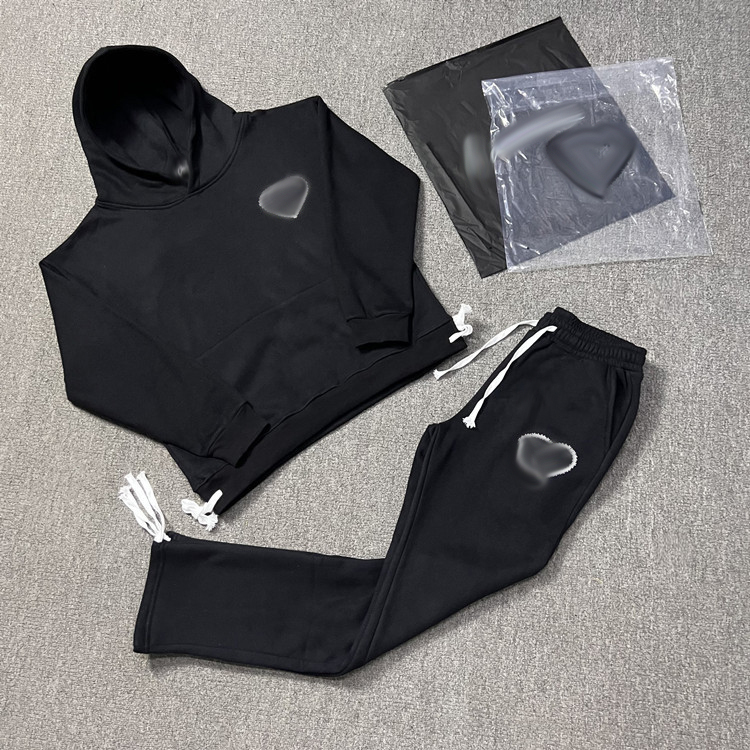 mens tracksuits designer tracksuits Slow running loose casual suit with fleece sweatshirt and pants