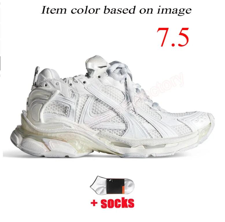 White Runner 7 Track 3.0 Casual Shoes Vintage Women Men Paris Runners Sneaker 7.0 Trainers Fashion Deconstruction Sneakers