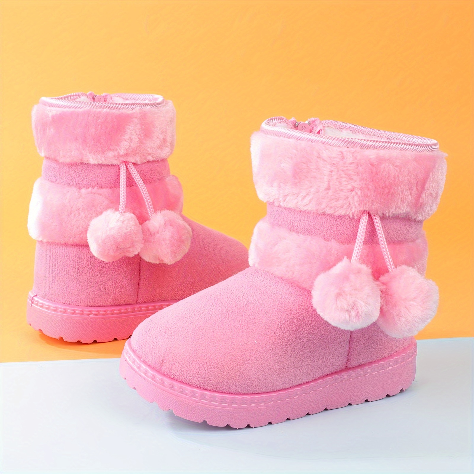 Cozy Trekking Snow Boots for Girls - Warm Fleece Lined, Non-Slip, Plush Comfy, Waterproof, Breathable, and Insulated Winter Hiking Shoes for Outdoor A