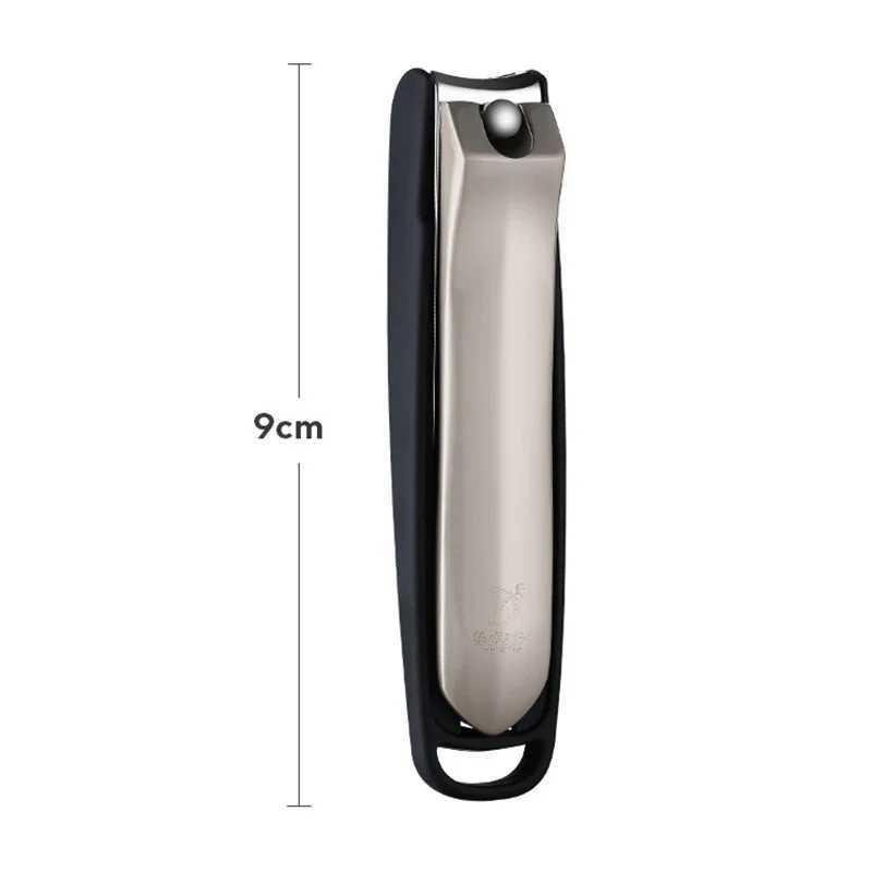 1Pcs High Quality Stainless Steel Nail Clipper Anti-Splas Black Tonail Cutting Professional Big Size Manicure Cutter Trimmer Y240904