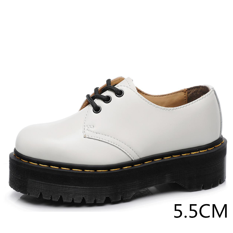 Unisex Platform cowhide Women's Leather Shoes Thick Leather Shoes Black Mary Jane shoes Sole Large Men's Shoes 34-44
