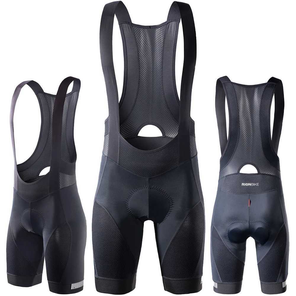RION Cycling Shorts Men Cycling Masculina Bib Shorts Elastic Interface Cushion Long Distance MTB Padded Shorts Tights Slim FitW250121