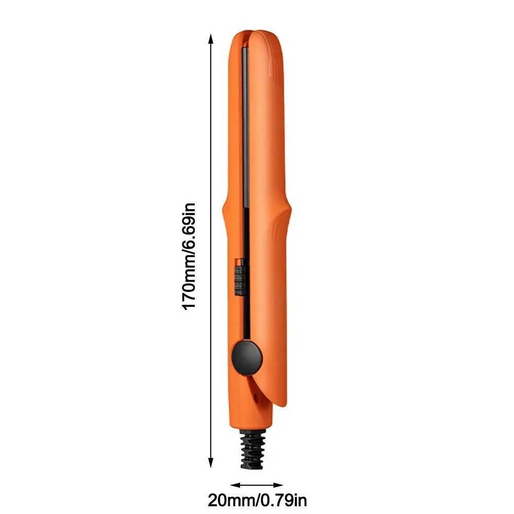 2-in-1 Mini Curling Wand Flat Iron Hair Straightener Mini Dual Purpose Curling Iron for Short Hair Travel Size Curling Iron W250610
