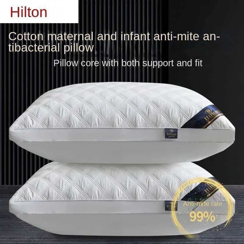 Soft cotton pillow core for neck support used by Hilton hotels for high-quality adult student families with one or two pillow cores W240902