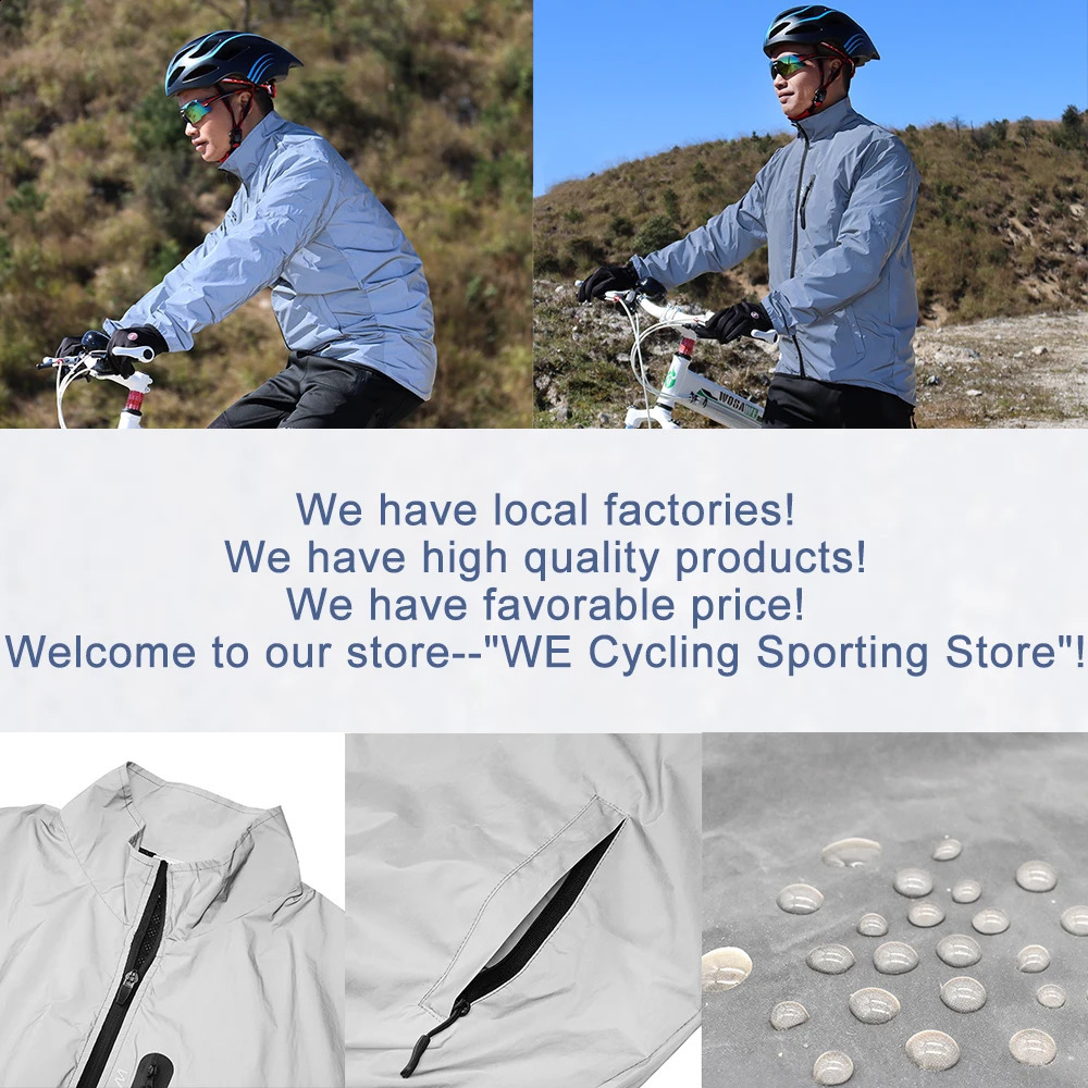 WOSAWE Full Reflective Cycling Jacket Mens Coat Spring Autumn Bicycle Windbreaker Bike Soft Windproof Waterproof Running Jacket 240902