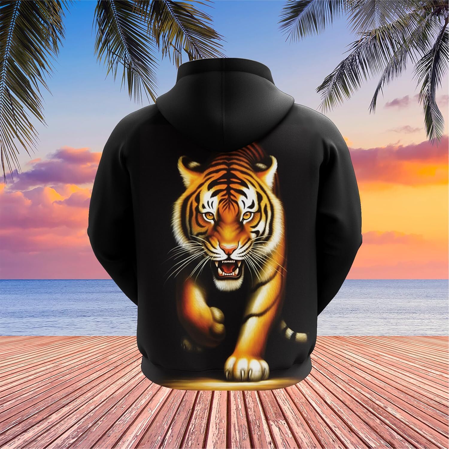Hoodie for Mens Womens Tiger LoversHooded Sweatshirt - 3D Bengal Tiger Printed Pullover Hoodie Men Women Set 24 Graphic Hoodies sweatshirt