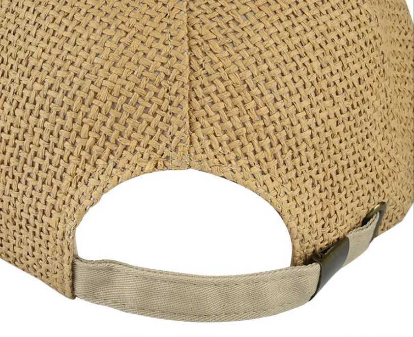 2020 New Straw Hat Baseball Snap Cap Adjustable Crown Bone Gorilla Mens Casual Dad Hat Breathable Cool Hat W240903