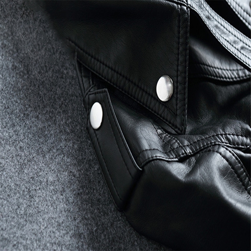 Womens Leather Jacket Zipper Motorcycle Suit For All Seasons 240903