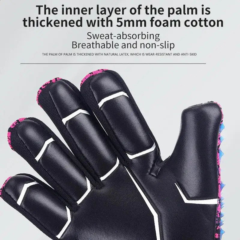 Goalie Gloves Latex Soccer Goalkeeper Gloves Anti-slip Thicken Football Goalie Gloves Finger Protection Gloves Soccer Equipment 240828