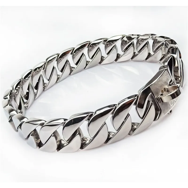 32mm Pets Collars Chain Leashes Stainless Steel Casting Chains Dog Collar High Grade Bulldog Pet Necklace tool