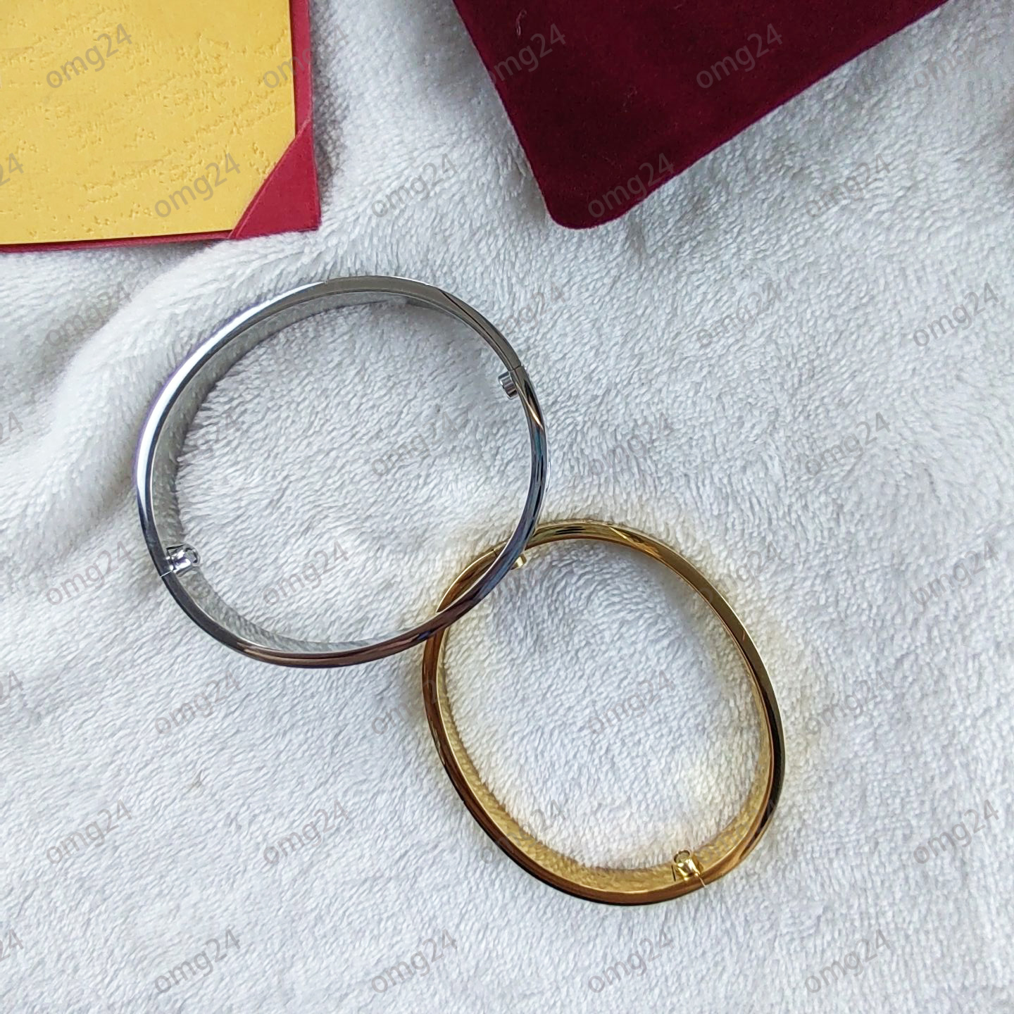 Luxury screw bracelet designer bracelet men love jewlery designer for women screwdriver plated silver 18k gold bracelet bangle titanium steel size 17/18/19/21 om026