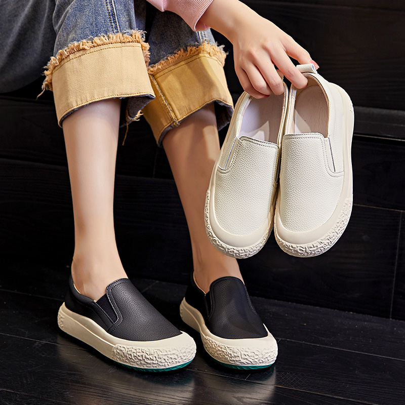 AIYUQI Women Sneakers 2024 New Fisherman Shoes Slip-on Women Flat Shoes Slip-ons Non-slip Genuine Leather Female Shoes