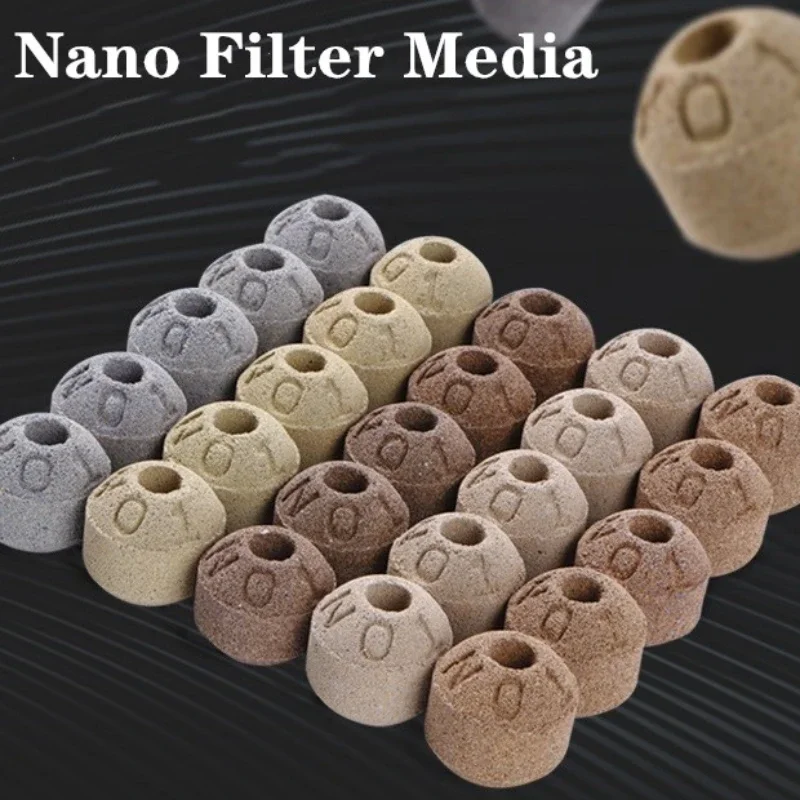 Aquarium Ceramic Filter Media Nano Bio Sphere Fish Tank Biological Bacterial House Aquarium Canister Filter Pond Bio Filtration