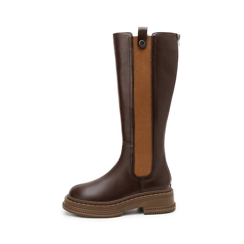 Long Martin Boots For Women Spring And Autumn Slim Long Boots With Fat Legs Mm Knight Boots With Thick Legs High Leg Womens Boots 240826