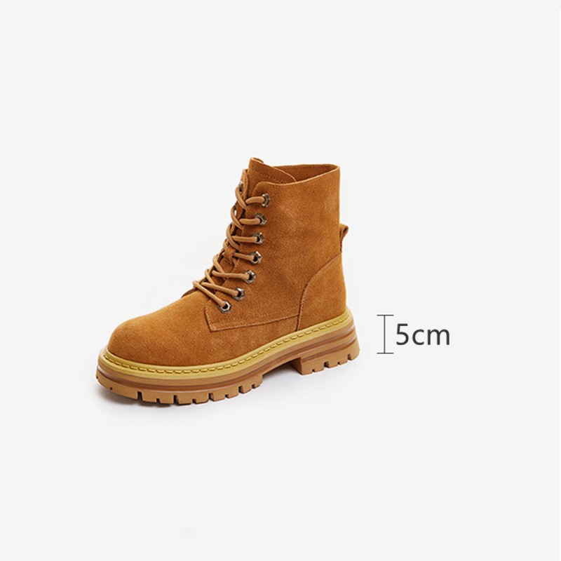 AIYUQI Motorcycle Shoes Women 2024 Autumn New Genuine Leather Platform Boots Women Couple British Style Retro Women Ankle Boots