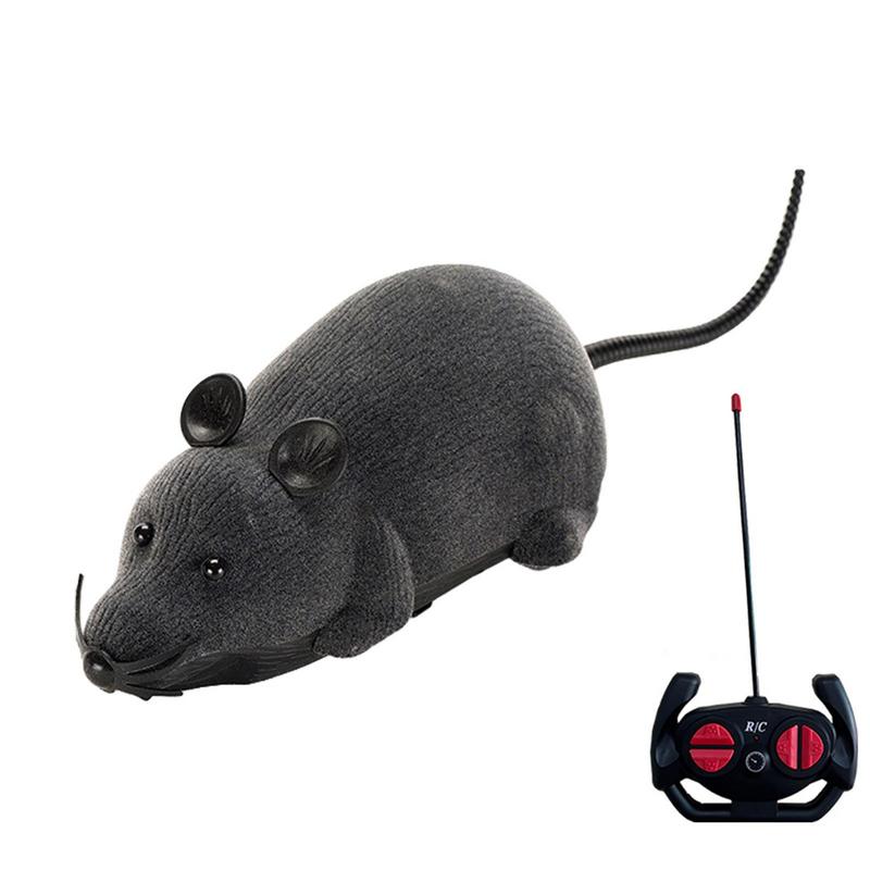 Robotic RC Squeaky Mouse Cat Toy Battery Powered Mimics Motion Of Real Prey Fun Interactive Play