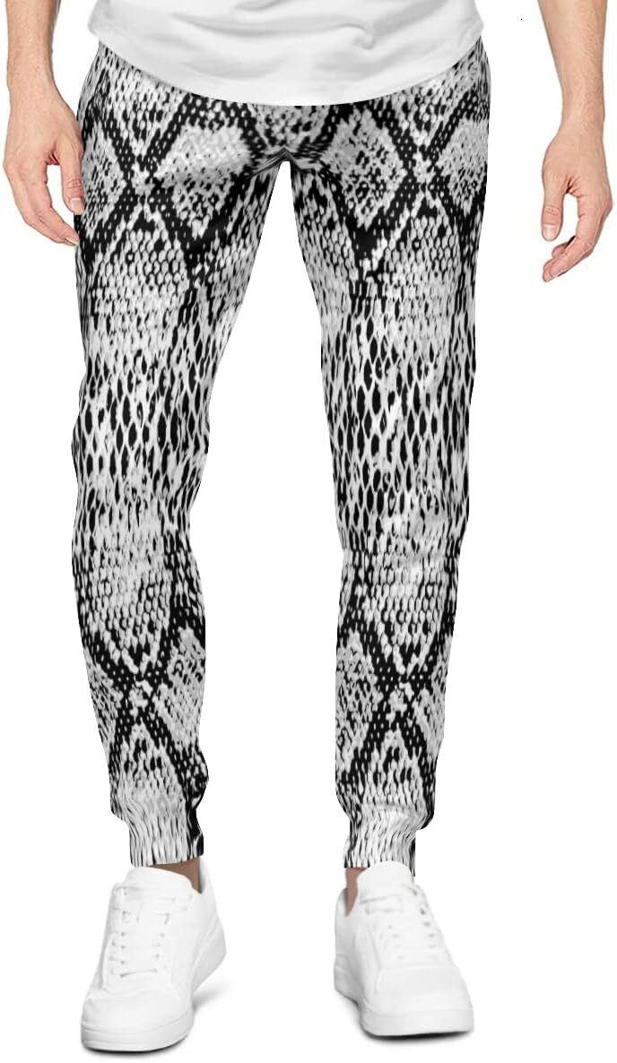 Free shipping Sweatpants Mens Snake Skin Texture 3D Printed Patterned Pants Loose Joggers With Pockets Lightweight Workout Gym Running Sweat Trousers 