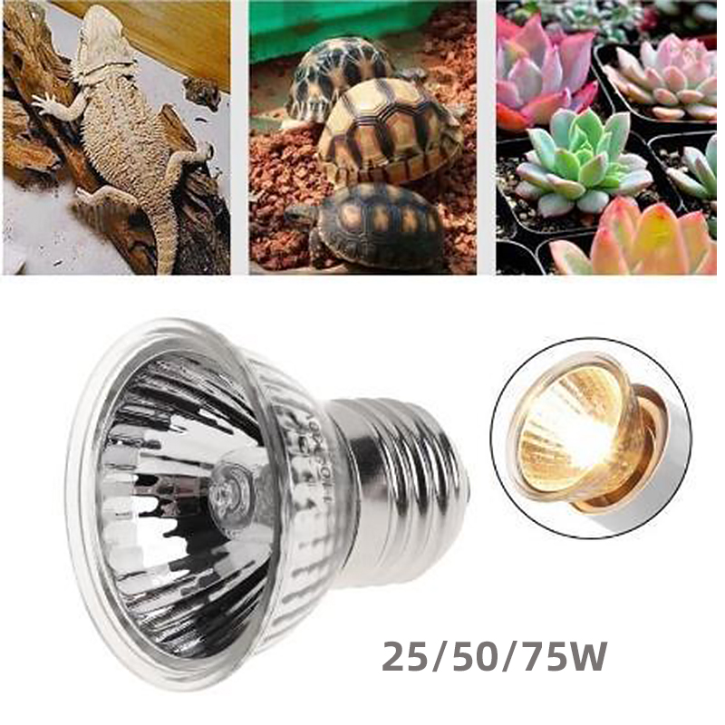 E27 110-220V 25/50/75W Reptile UVA Heat Lamp Pet Heat Lamp Tortoise Lizard Reptile Heater Lamp Emitter Suitable for Pet Bird