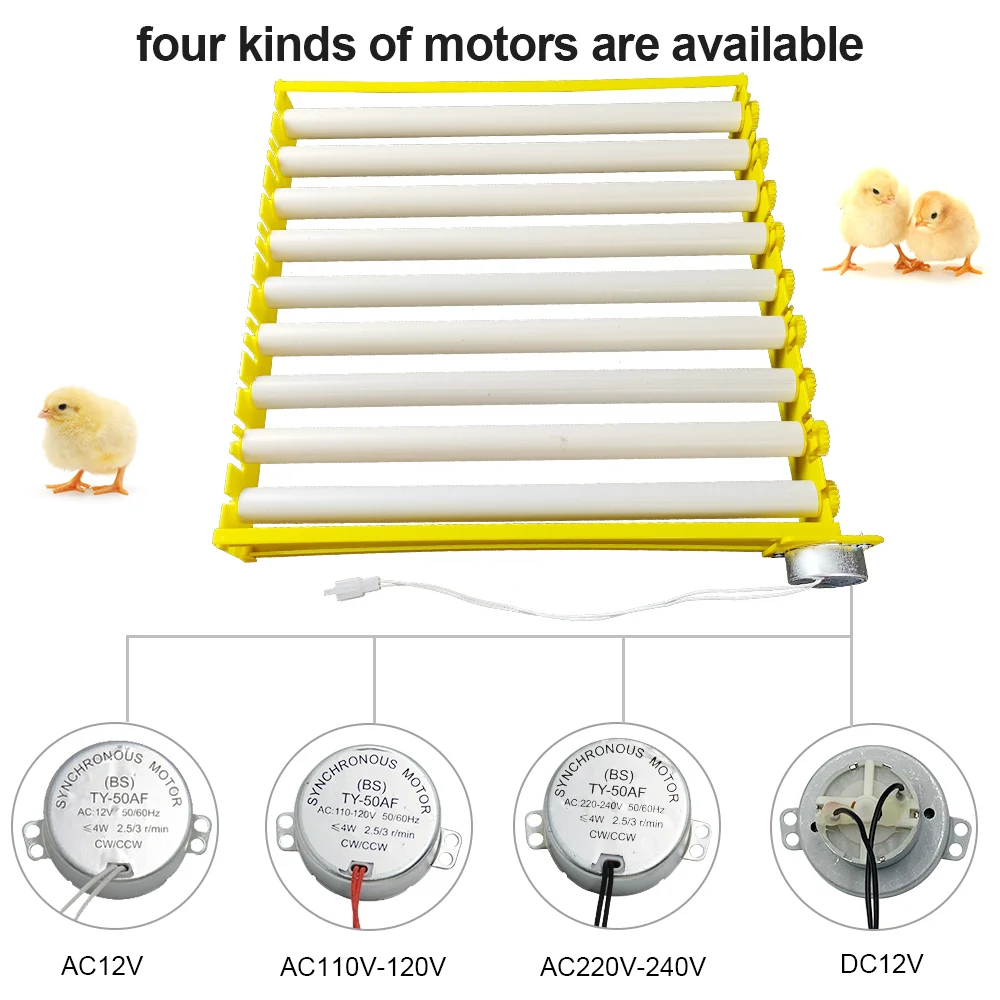 Automatic 360 Degree Rotary Egg Turner Roller Tray Duck Quail Bird Poultry Eggs Hatching Incubator Farm Incubation Tool