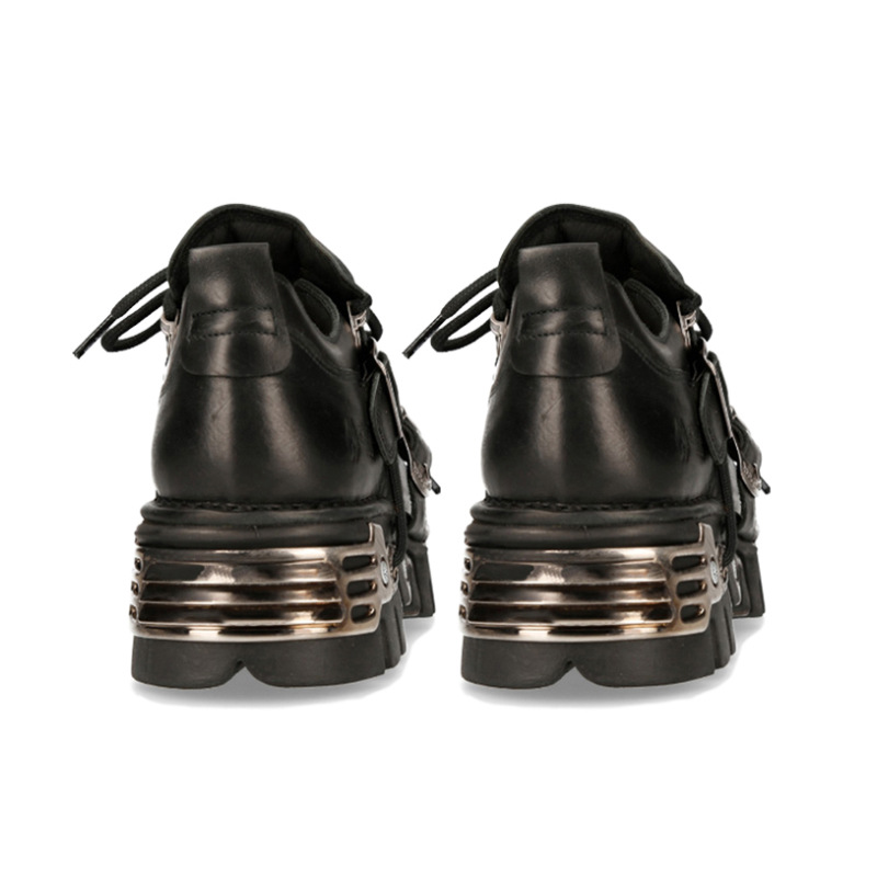Punk Style Chunky Sneakers Women Gothic Lolita Shoe Metal Decor Lace Up Casual Shoes 6CM Thick Sole Flats Shoes Platform Trainer