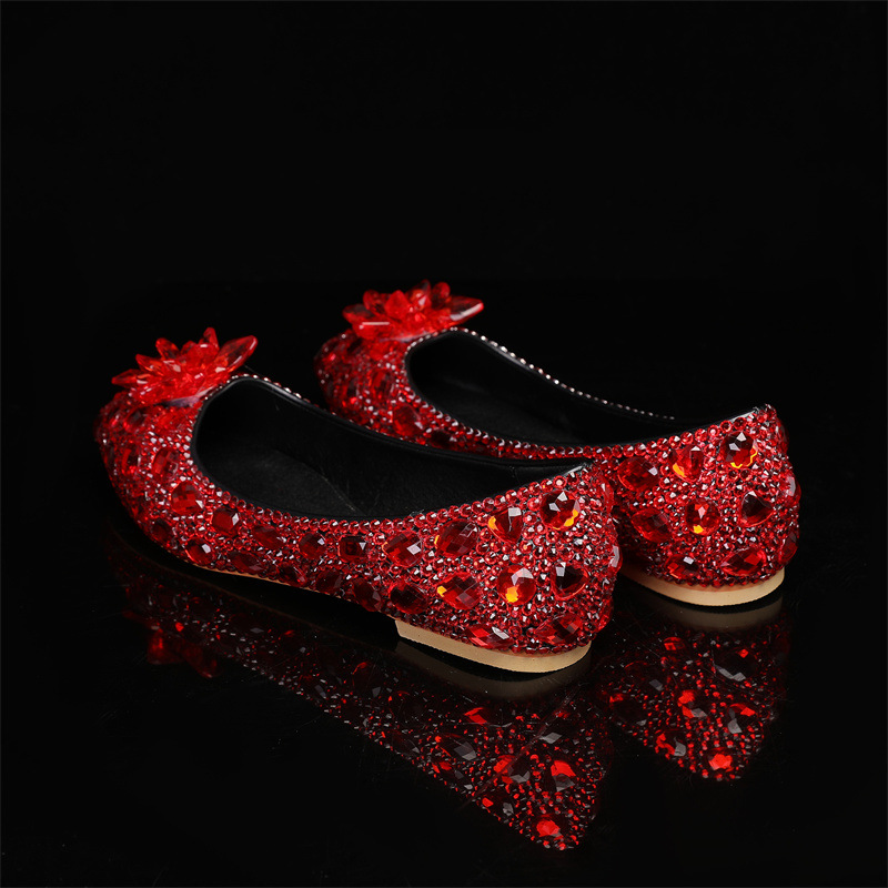 Rhies Full Handmade Dias Women Flats Pumps Fashion Crystal wers Spring Autumn Girls Party Prom Wedding Shoes 8490 2b8a 5806 0ee2