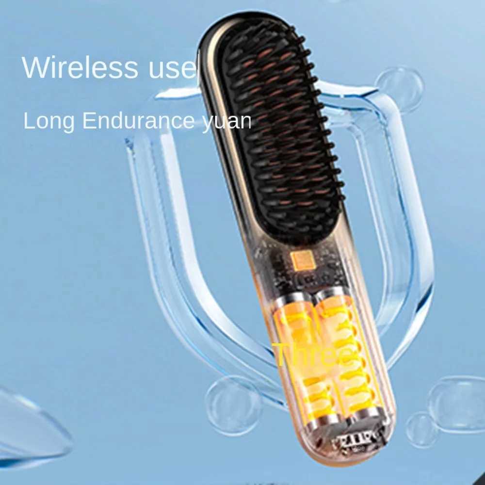 Negative Ion Hair Straightener Comb Thermostatic Wireless Electric Hot Comb Multifunctional 4 Temperatures W250610
