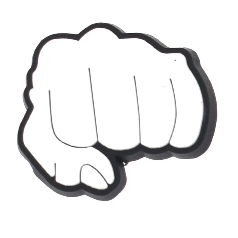 2025 new Trendy 12pcs Various Gestures PVC Shoe Charms DIY Pins Funny Handle Shape Sandals Upper Accessories Shoes Buckle Decorations 11b0 s 56cd