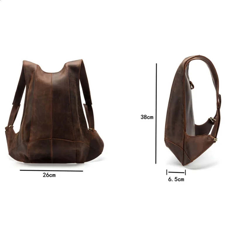 AIGO Natural Leather Backpack Men Bags Travel Anti Theft Backpack Shoulder Bag Genuine Leather School Bagpack Men Colleage Back 240903