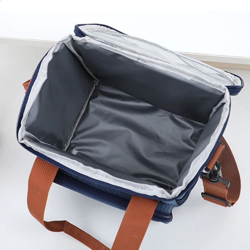 Large Capacity Lunch Bag Thermal Insulation Thickened Waterproof Bags Portable With Handle Crossbody Oxford Cloth 240903