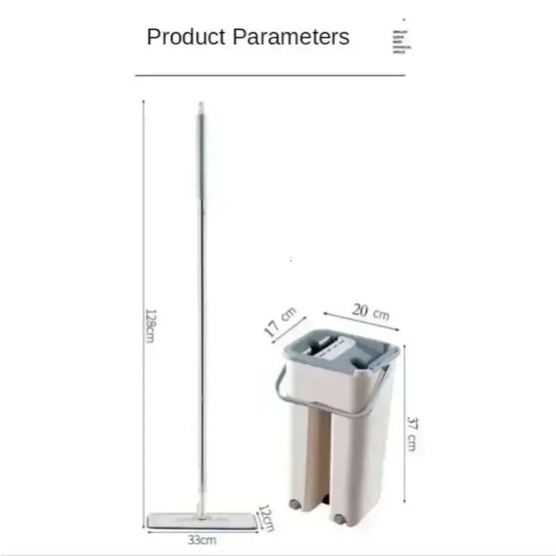 Smart Squeeze Mop Bucket Set - Efficient or Cleaning for Wet and Dry Use