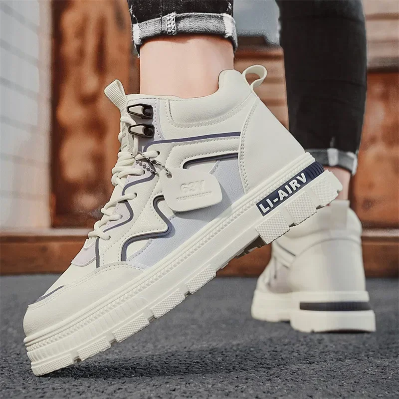 Fashion 2025 Ankle for Men Flats Casual Shoes Winter Warm Sneakers Water Proof Men's Short Boots 4482 's