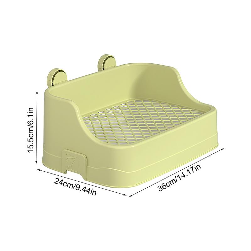 Large Capacity Pet Toilet with Buckle for Guinea Pigs Dangling Square Small Pet Litter Box Pet Cleanging Tools