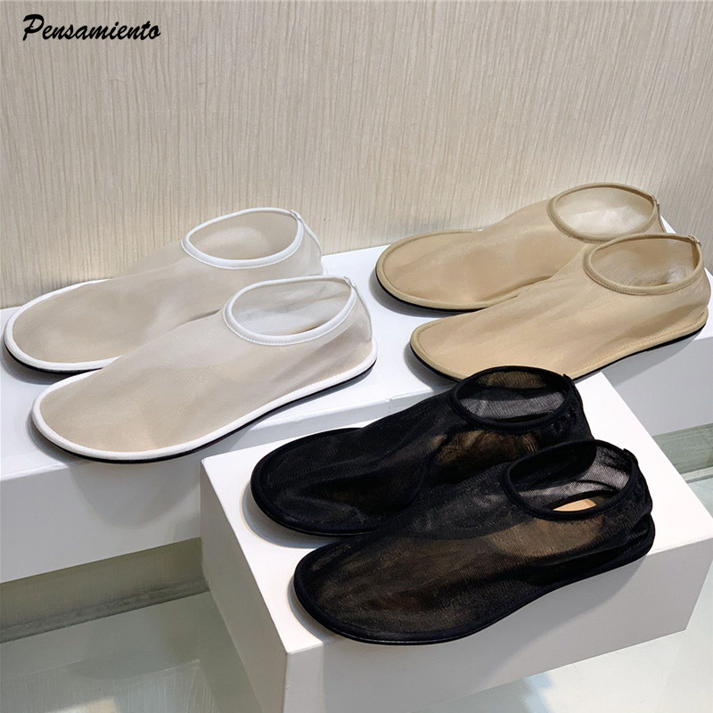 Ins style Fashion Women Lazy Loafers Mesh Ballet Flats Spring Summer Walking Dance Shoes Woman ḀBreathable Slip-on Espadrilles