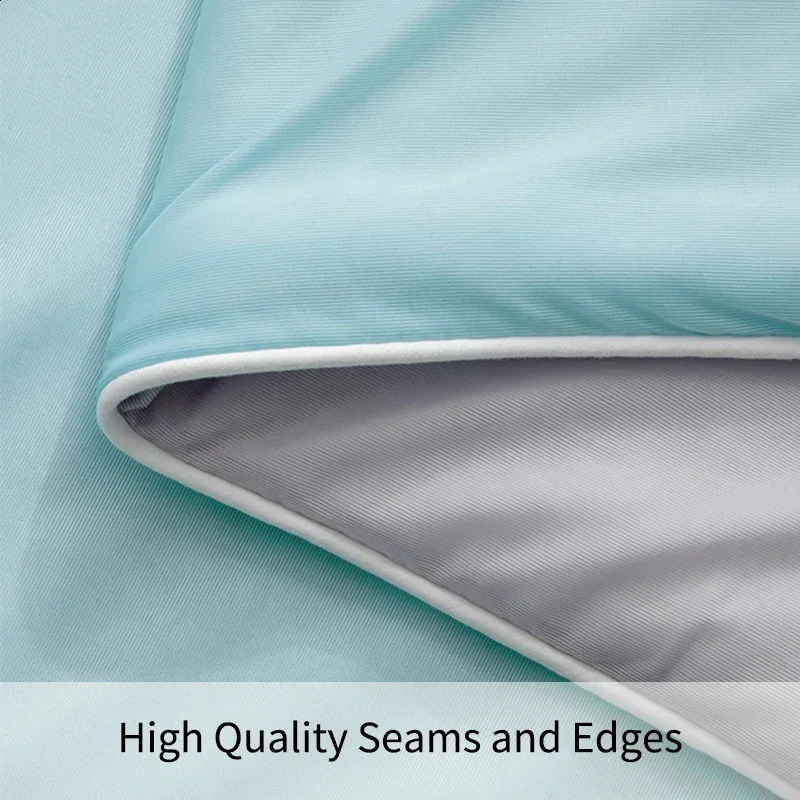 Summer solid color ice silk cooling blanket lightweight smooth doublelarge size cold 240903