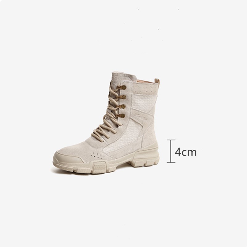 AIYUQI Ankle Boots Women 2024 Autumn New Platform Cow Suede Booties Women Flat Couple Women Hiking Boots Women