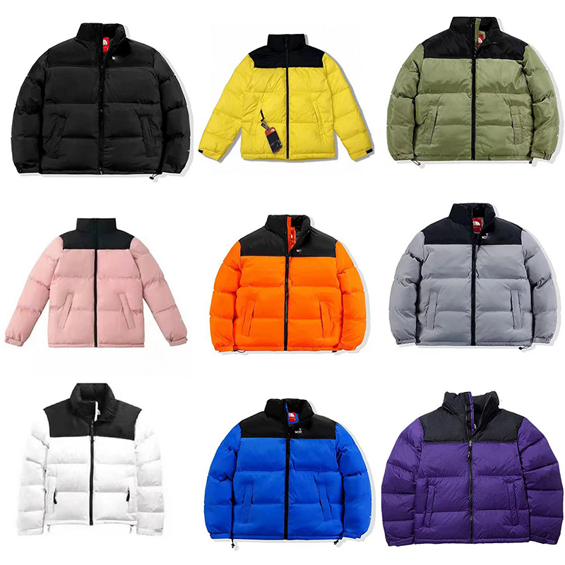 Designer Men's Jacket Coat Women's Zipper Thickened Loose Winter Casual Style Tops Patchwork Colour Standing Collar Warm Cardigan