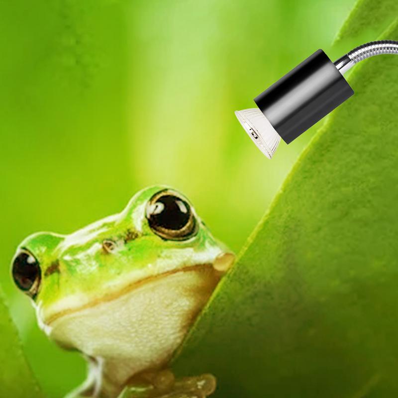 Reptile Light Habitat Basking Heat Lamp With 360 Rotatable Clip Cycle Timer Dimmable Switch Full Spectrum Sun Lamp For Turtle