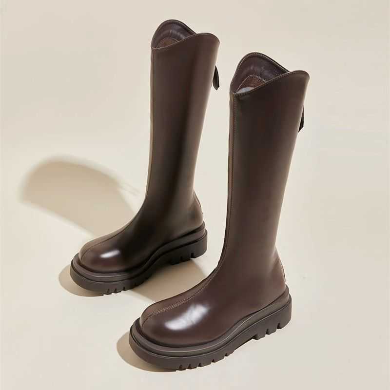 Over The Knee Long Martin Boots For Women In The Autumn Fashion Boots Thick Soled Slim Flat Fashion High Knight Boots Trend 240826