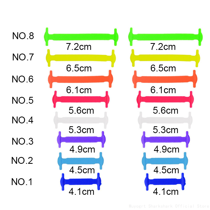 2025 new No 16pcs/Lot Tie Shoelaces 12 Colors Elastic Shoelace Creative Lazy Silicone Laces Rubber Lace 421b